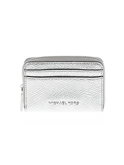 Pre-owned Michael Michael Kors Wallet In Silver