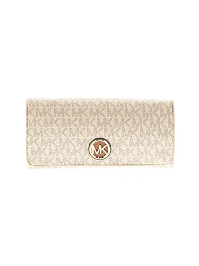 Pre-owned Michael Michael Kors Wallet In White
