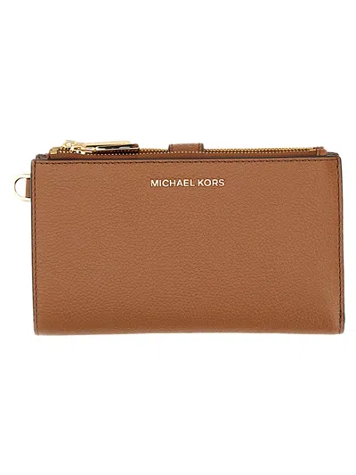 Michael Michael Kors Wallet With Logo In Buff