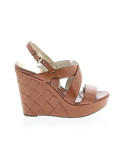 Pre-owned Michael Michael Kors Wedges In Brown