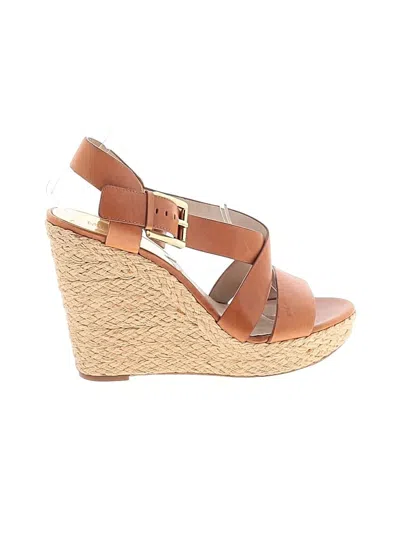 Pre-owned Michael Michael Kors Wedges In Brown