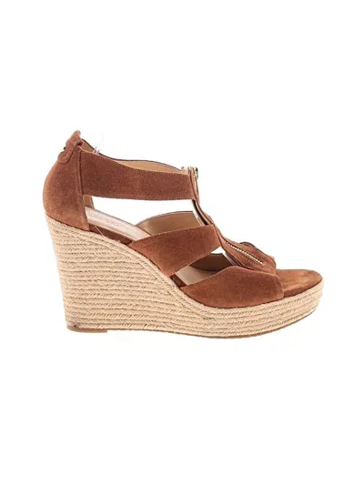 Pre-owned Michael Michael Kors Wedges In Brown