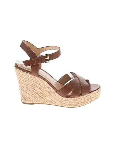 Pre-owned Michael Michael Kors Wedges In Brown