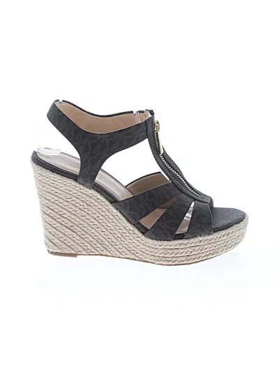 Pre-owned Michael Michael Kors Wedges In Brown