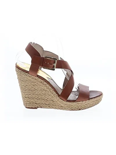 Pre-owned Michael Michael Kors Wedges In Brown