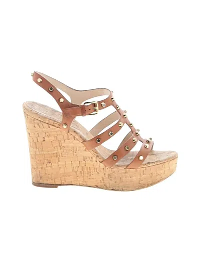 Pre-owned Michael Michael Kors Wedges In Brown