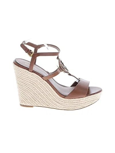 Pre-owned Michael Michael Kors Wedges In Brown