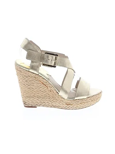 Pre-owned Michael Michael Kors Wedges In Gold