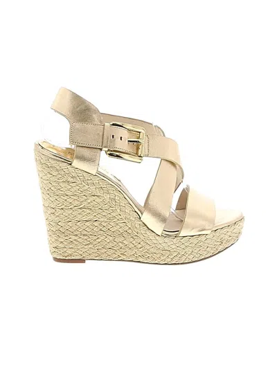 Pre-owned Michael Michael Kors Wedges In Gold