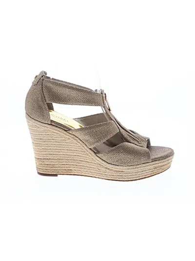 Pre-owned Michael Michael Kors Wedges In Gold