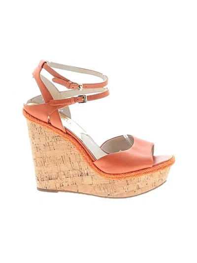 Pre-owned Michael Michael Kors Wedges In Orange