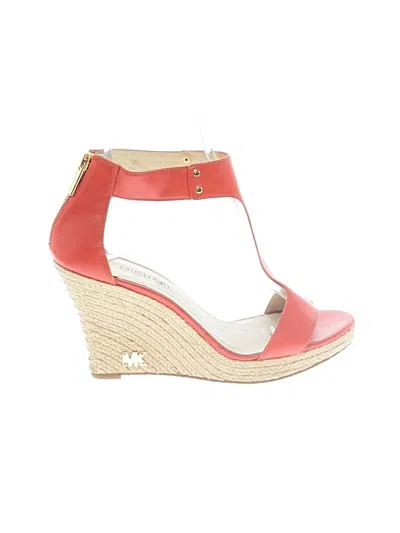 Pre-owned Michael Michael Kors Wedges In Red
