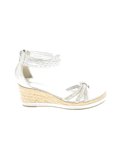 Pre-owned Michael Michael Kors Wedges In Silver