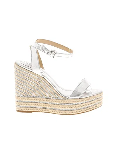 Pre-owned Michael Michael Kors Wedges In Silver