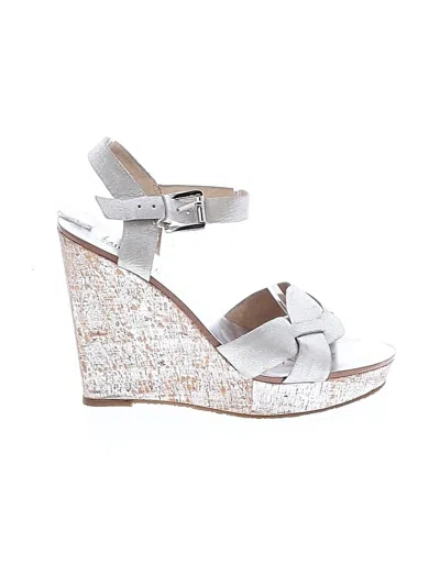 Pre-owned Michael Michael Kors Wedges In Silver