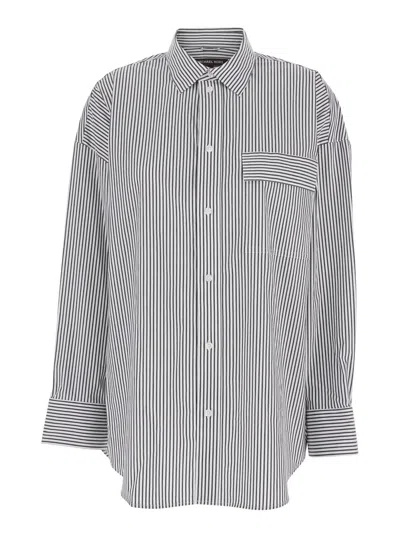 Michael Michael Kors Unisex Stripe Poplin Shrt In White