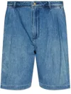 Michael Michael Kors Wide-leg Denim Shorts In Blue