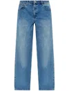 Michael Michael Kors Relaxed Wide Leg Jeans In Blue
