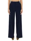 Michael Michael Kors Pleated Wide Leg Pant In Black