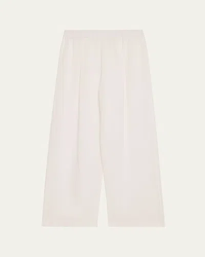 Michael Michael Kors Wide-leg Linen Crepe Gauze Pants In White