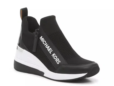 Michael Michael Kors Willis Wedge Sneaker In Black