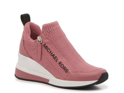 Michael Michael Kors Willis Wedge Sneaker In Pink