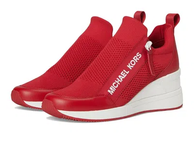 Michael Michael Kors Willis Wedge Trainer In Red