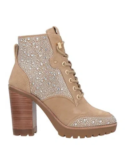 Michael Michael Kors Woman Ankle Boots Beige Size 7 Leather