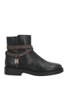 Michael Michael Kors Woman Ankle Boots Black Size 7.5 Leather In Black