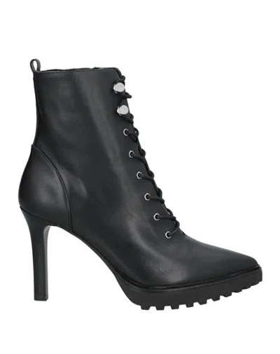 Michael Michael Kors Woman Ankle Boots Black Size 8 Cow Leather