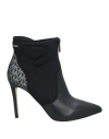 Michael Michael Kors Woman Ankle Boots Black Size 9 Cow Leather In Black