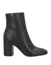 Michael Michael Kors Woman Ankle Boots Black Size 9.5 Synthetisches Material In Animal Print