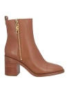 Michael Michael Kors Woman Ankle Boots Brown Size 7.5 Leather