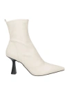 MICHAEL MICHAEL KORS MICHAEL MICHAEL KORS WOMAN ANKLE BOOTS IVORY SIZE 10 TEXTILE FIBERS