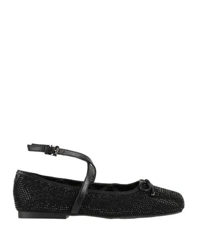 Michael Michael Kors Woman Ballet Flats Black Size 7 Textile Fibers