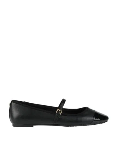 Michael Michael Kors Woman Ballet Flats Black Size 7.5 Ovine Leather