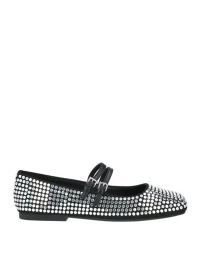 Michael Michael Kors Woman Ballet Flats Black Size 8 Textile Fibers