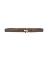 Michael Michael Kors Woman Belt Dark Brown Size L Leather In Brown