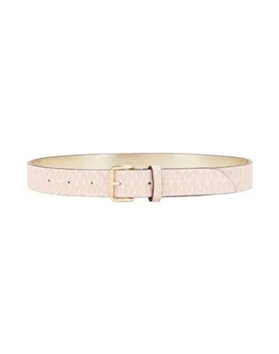Michael Michael Kors Woman Belt Light Pink Size 28 Polyurethane, Metal