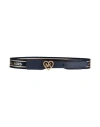 Michael Michael Kors Woman Belt Midnight Blue Size 30 Polyester, Metal