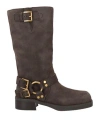 Michael Michael Kors Woman Boot Dark Brown Size 6 Leather In Brown