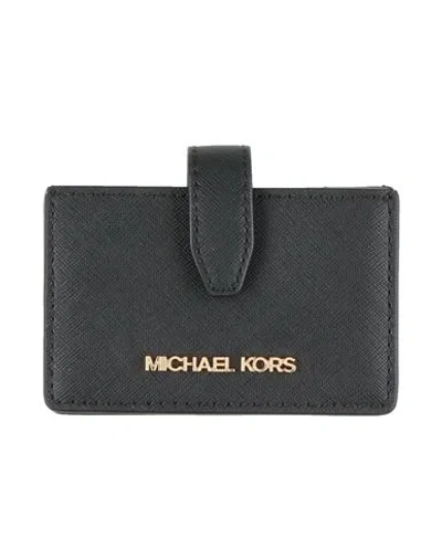 Michael Michael Kors Woman Cardholder Black Size - Leather
