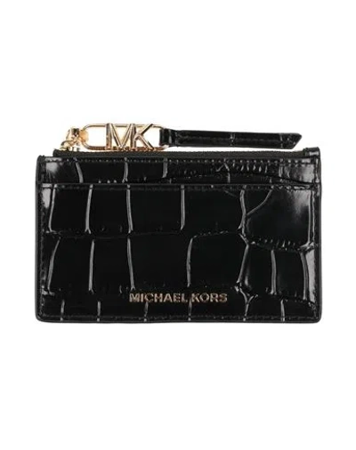 Michael Michael Kors Woman Cardholder Black Size - Leather