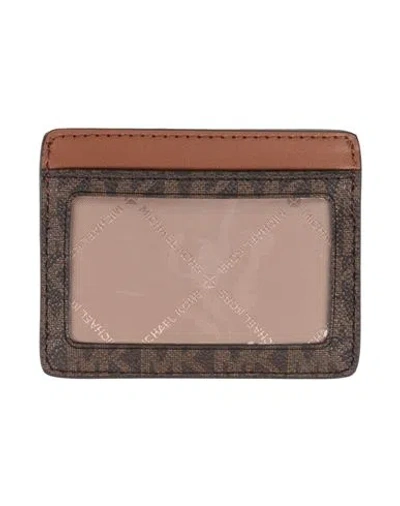 Michael Michael Kors Woman Cardholder Brown Size - Leather