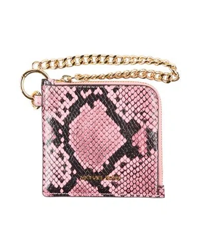Michael Michael Kors Woman Cardholder Pink Size - Leather