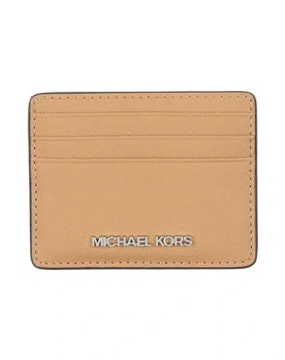 Michael Michael Kors Woman Cardholder Tan Size - Leather In Brown