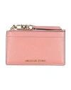 Michael Michael Kors Woman Coin Purse Pink Size - Cow Leather In Pink