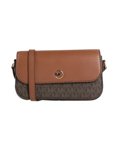 Michael Michael Kors Woman Cross-body Bag Brown Size - Pvc - Polyvinyl Chloride, Polyester, Polyuret