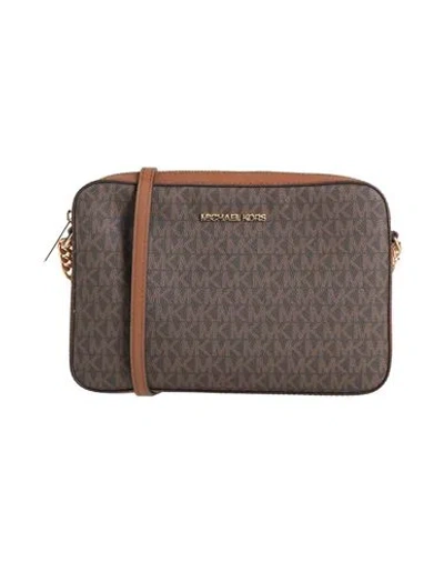 Michael Michael Kors Woman Cross-body Bag Brown Size - Pvc - Polyvinyl Chloride, Polyester, Polyuret