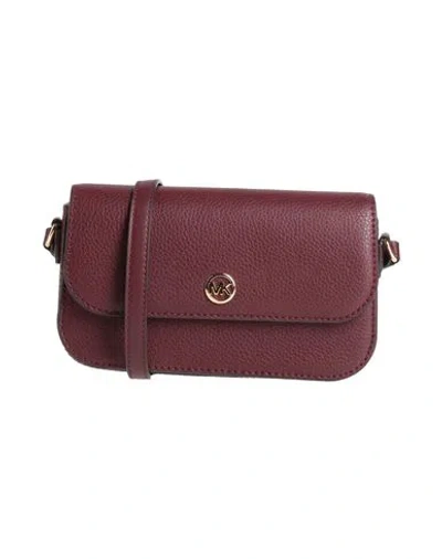 Michael Michael Kors Woman Cross-body Bag Burgundy Size - Cow Leather